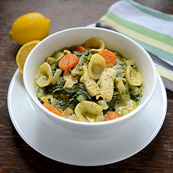 Lemon Chicken and Spinach Soup