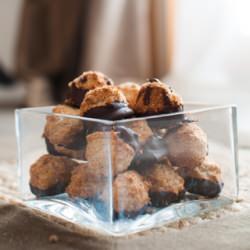 Chocolate-Covered Coconut Macaroons