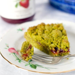 Matcha Bars with Strawberry Jam