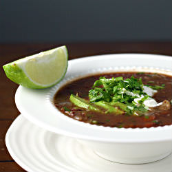Quick Brothy Black Bean Soup