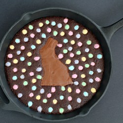Easter Bunny Skillet Brownie
