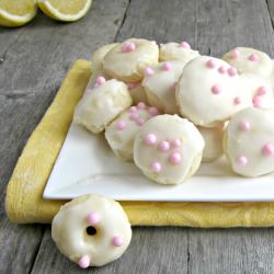 Baked Lemon Glazed Mini Doughnuts
