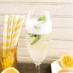 Basil Prosecco and Limoncello