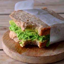 Green Pea Avocado Sandwich