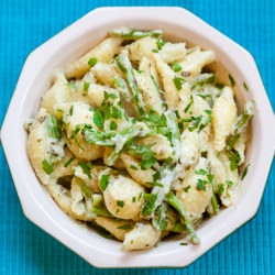 Arugula Pesto Alfredo Shells