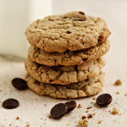 Toffee Almond Chocolate Cookies