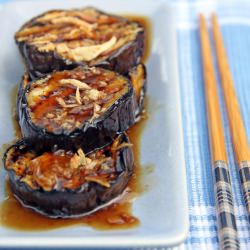 Grilled Eggplants in Oyster Sauce