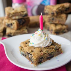 Oreo Birthday Cake Blondies
