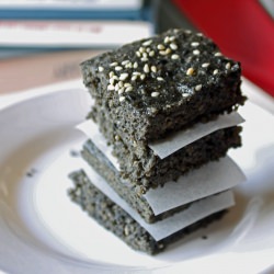 Black Sesame Sunshine Brownies