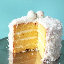 Lemon Cake with Coconut Frosting