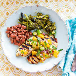 Tilapia with Orange-Avocado Salsa