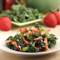 Kale Salad with Berries and Celery