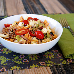 Tomato, Basil, and Mozz Pasta Salad