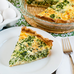 Spinach and Cheddar Quiche