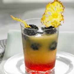 Pineapple Juice with Blackberries