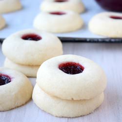 Raspberry Thumbprint Cookies