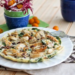 Chicken, Apple and Egg White Omelet