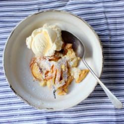 Peach, Apricot and Ginger Clafoutis