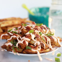 Bake Garlic Cheese + Bacon Fries