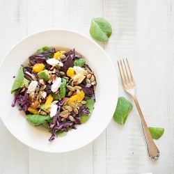 Cabbage, Spinach and Avocado Salad