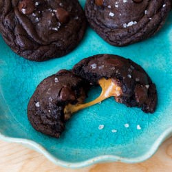 Salted Dark Chocolate Cookies