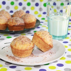 Raspberry Jam Donut Muffins