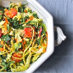 Kale, Cabbage & Blood Orange Salad