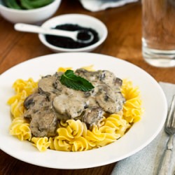 Mushroom Stroganoff (vegan, gf)