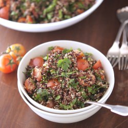 Red and Black Quinoa Tabbouleh
