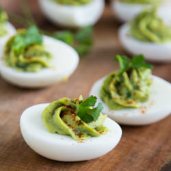Guacamole Stuffed Eggs