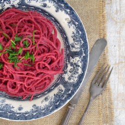 Pasta with Roasted Beetroot Pesto