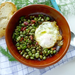 Fava Beans with Serrano Ham