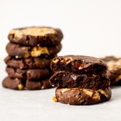 Peanut Butter Swirl Brownie Cookies