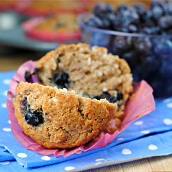 Vegan Blueberry-Coconut Muffins