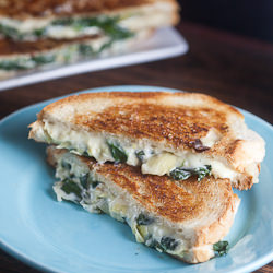 Spinach and Artichoke Grilled Cheese