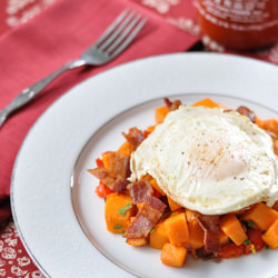 Sriracha & Bacon Sweet Potato Hash