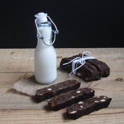 Carob, Fig and Almond Biscotti