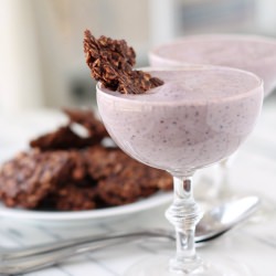 Chocolate Oats and Blueberry Yogurt