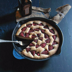 Strawberry Buttermilk Skillet Cake