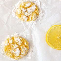 Lemon Coconut Crinkle Cookies