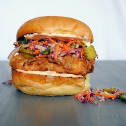 Fried Chicken Sandwch w Pickle Slaw