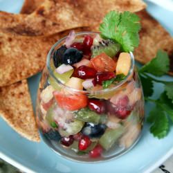 Fruit Salsa With Cinnamon Tortillas