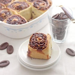 Chocolate Pecan Cinnamon Rolls