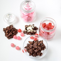 Chocolate Corn Flake & Nut Cookies