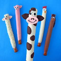 Chocolate Pretzel Farm Animals