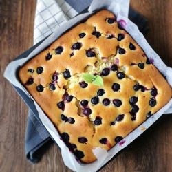 Blueberry Cream Cheese Butter Cake