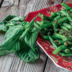 Green Beans with Pistachio Pesto