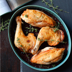 Pan-Roasted Chicken & Blueberry Jam