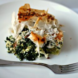 Cheese and Mixed Greens Filo Pie