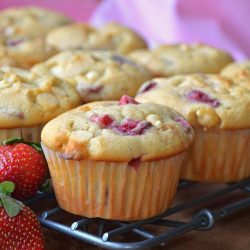 Strawberry Coffee Cake Muffins